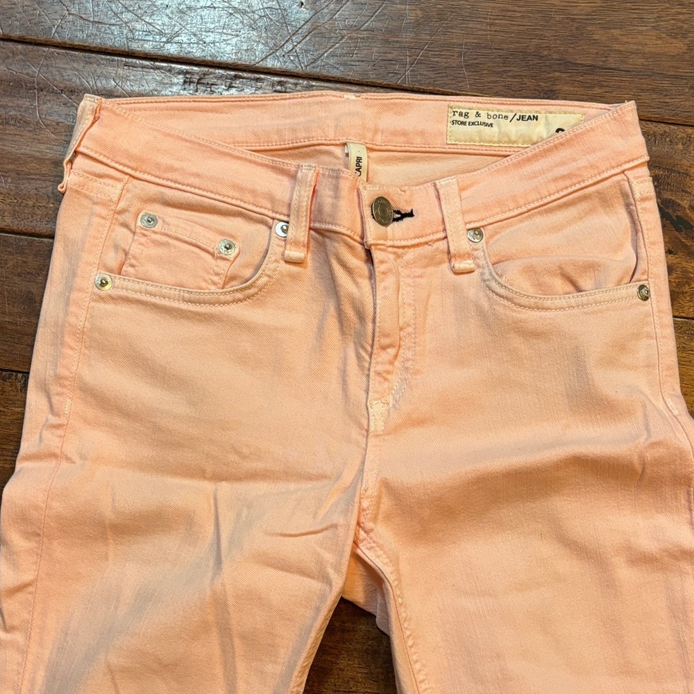 Rag & Bone pink capri store exclusive jeans sz 26 - Picture 2 of 6